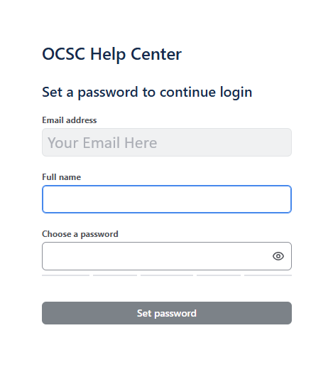 Set password